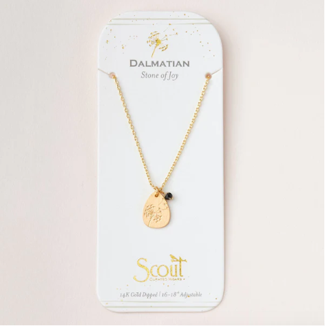 Intention Charm Necklace - Dalmatian / Gold