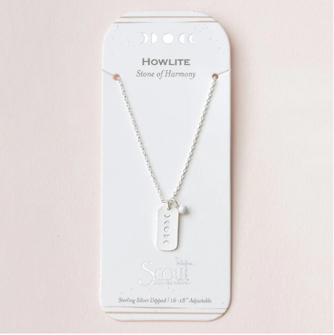 Intention Charm Necklace - Howlite / Silver