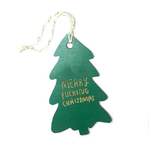 Merry F*cking Christmas Ornament - Large