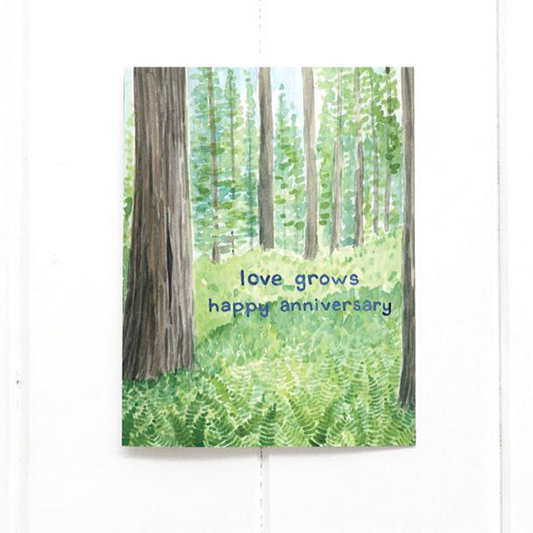Love Grows Anniversary card