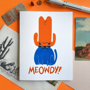 Meowdy Cat Card