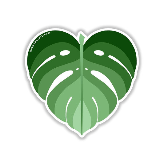 Monstera Heart Sticker