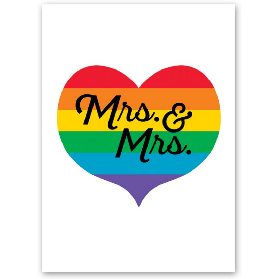 Mrs x Mrs Rainbow Heart
