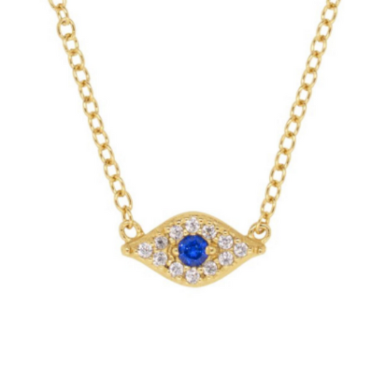 V GD Sparkle Evil Eye Necklace