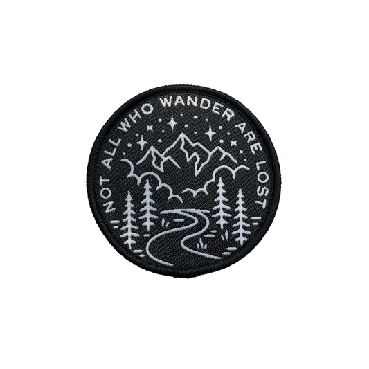 Not All Who Wander Patch Black