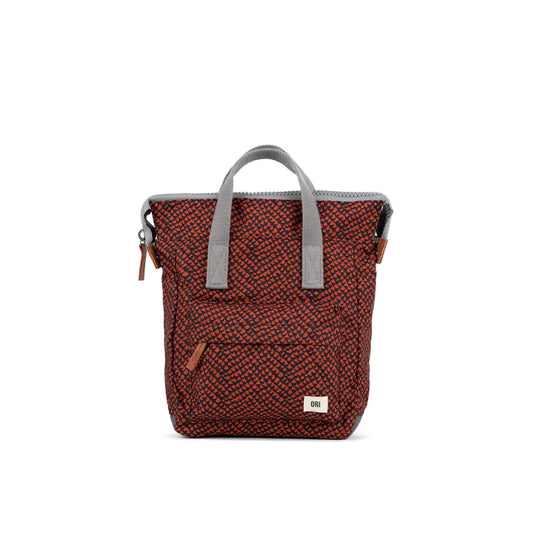ORI Bantry B Sustainable Backpack - Ginger Snake Print (Canvas) - Small
