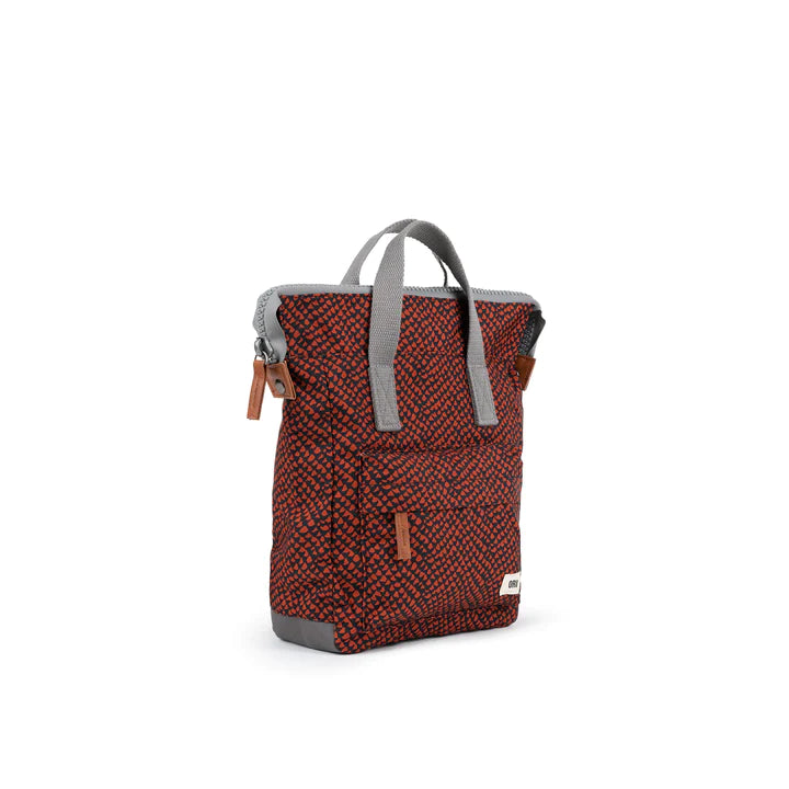 ORI Bantry B Sustainable Backpack - Ginger Snake Print (Canvas) - Small