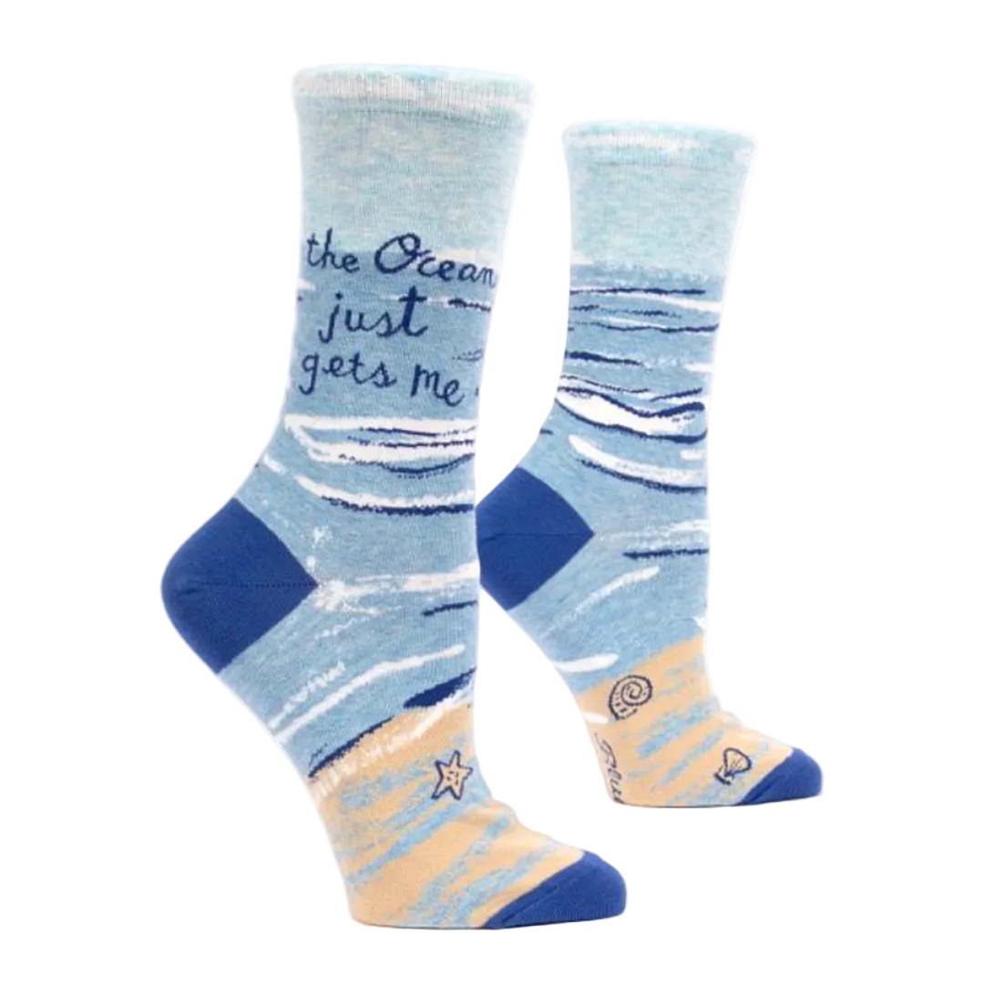 Ocean Gets Me Crew Socks