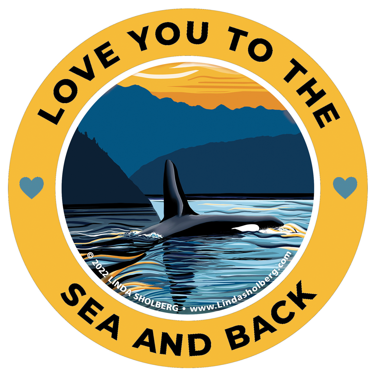 Orca - Evening Swim Sticker