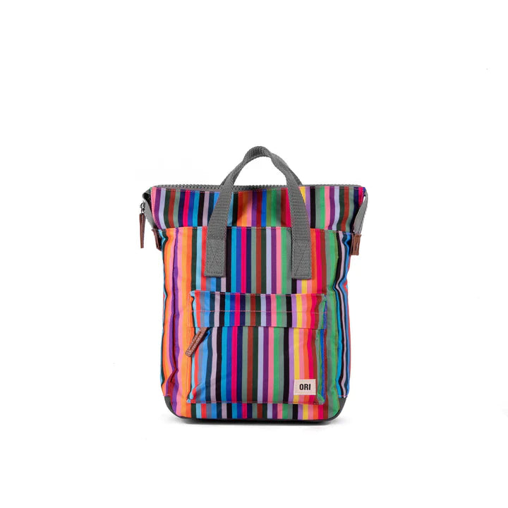 ORI Bantry B Sustainable Backpack - Multi Stripe (Canvas) - Small