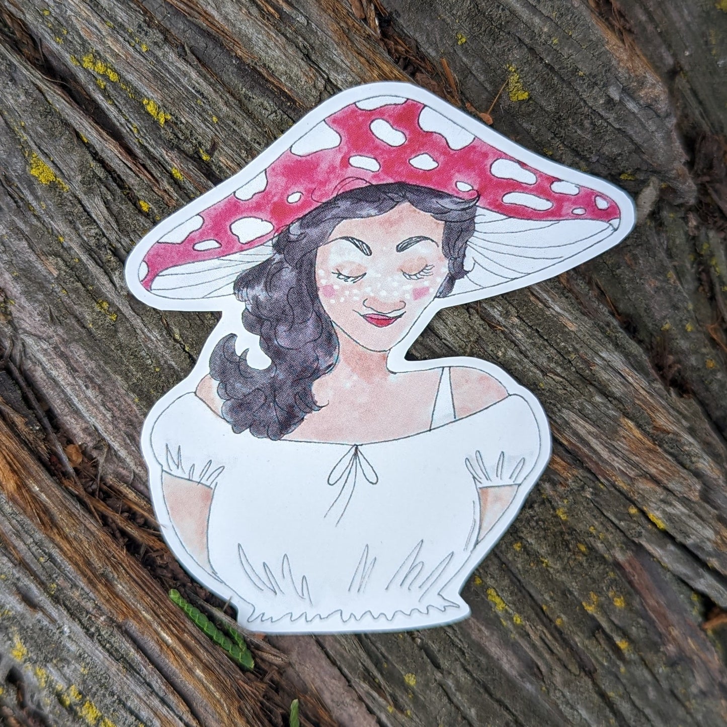 Mushroom Girl Vinyl Sticker