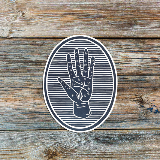 Palm Reading Vinyl Sticker