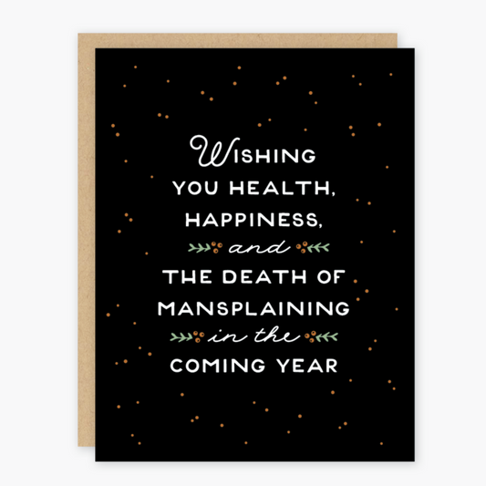 Mansplaining Holiday Card