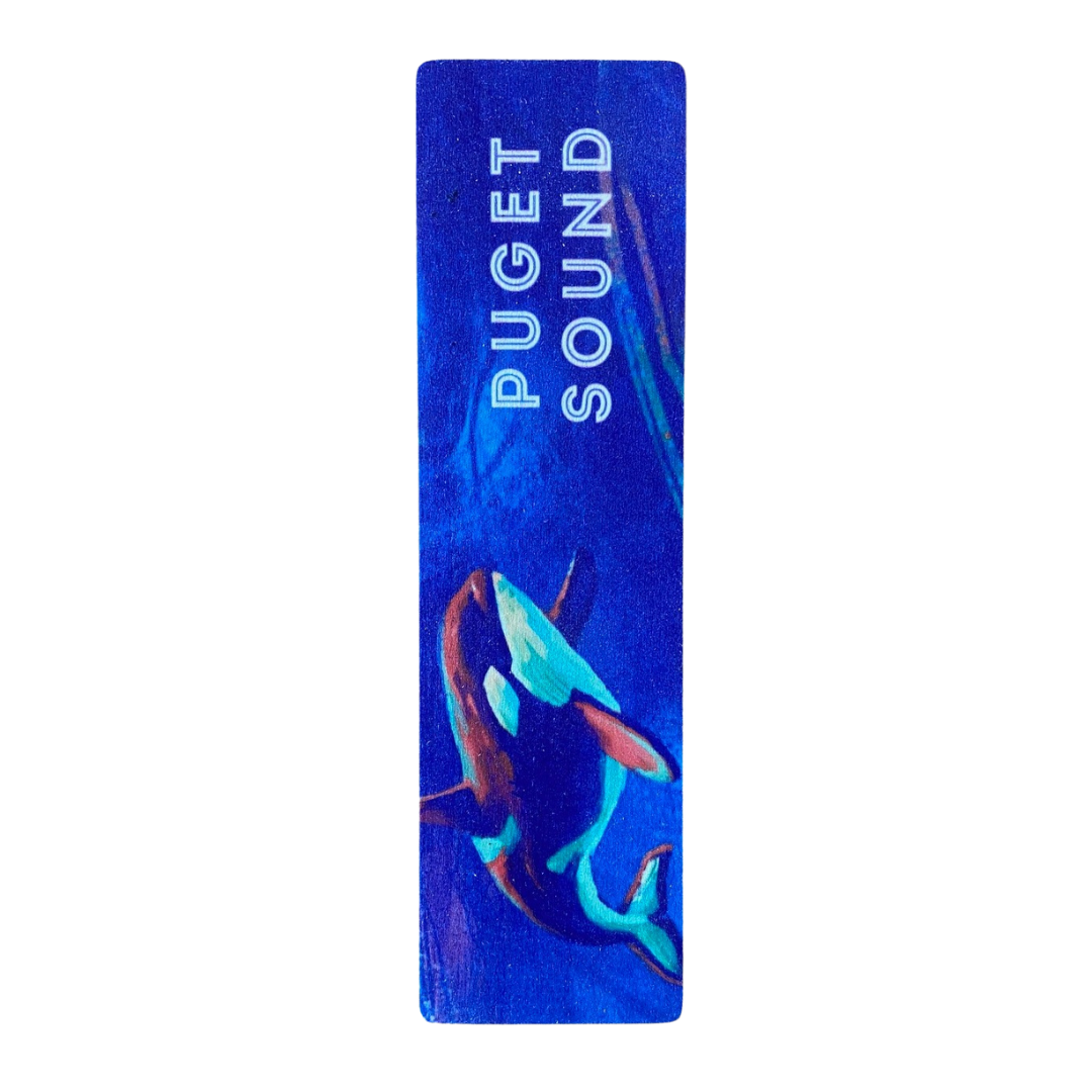 Puget Sound - Orca Wooden Bookmark