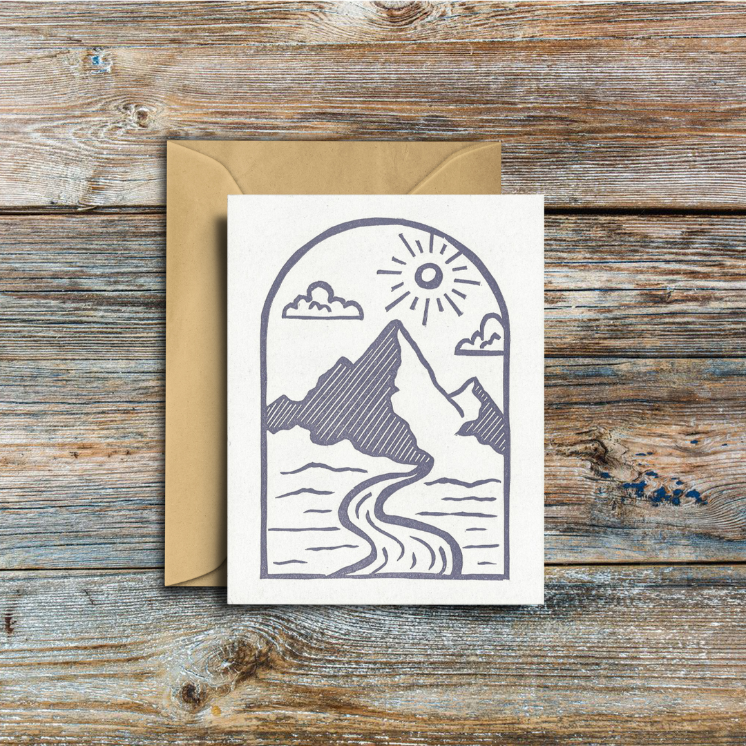 Purple Mountain Notecard