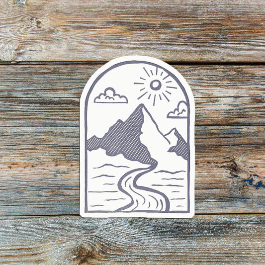 Purple Mountain Vinyl Sticker