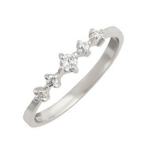 Tiara Pave Silver Ring