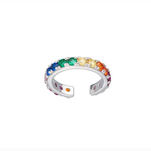 GF Rainbow Ear Cuff Silver