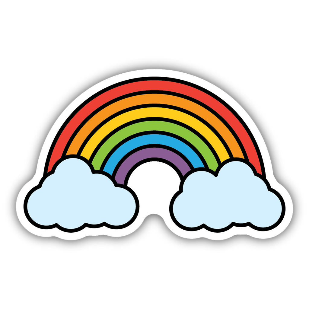 Rainbow Large Printed Sticker