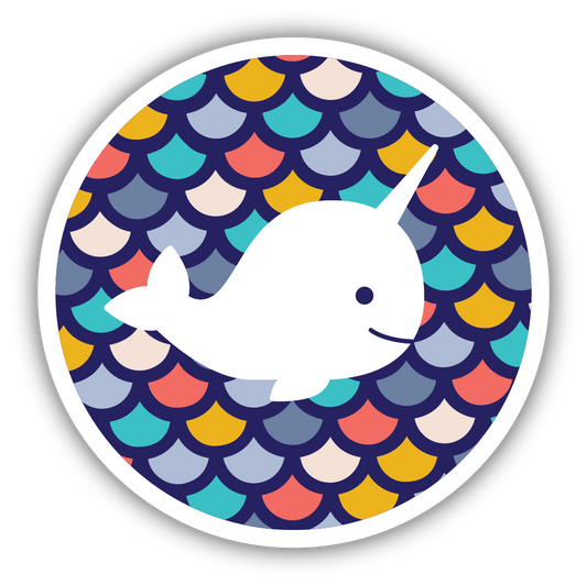 Rainbow Scale Narwhal Sticker