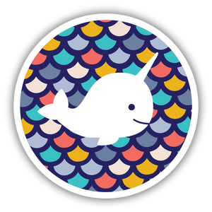 Rainbow Scale Narwhal Sticker