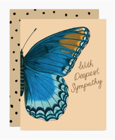 Red Spotted Purple Sympathy Card