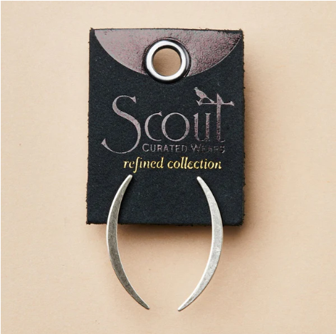 Refined Earring Collection - Gibbous Slice Stud/Sterling Silver