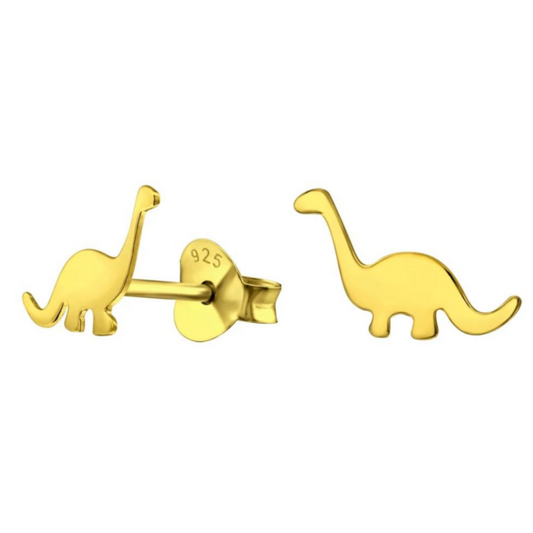 V Gold Dinosaur Studs