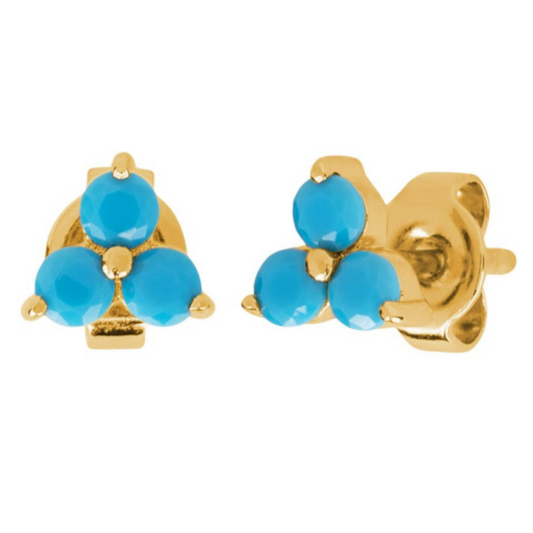 GF Trinity Turquoise Studs