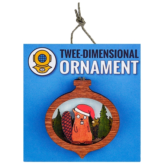 Diorama Ornament - Santa Beaver