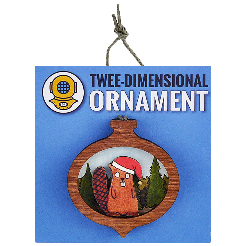 Diorama Ornament - Santa Beaver