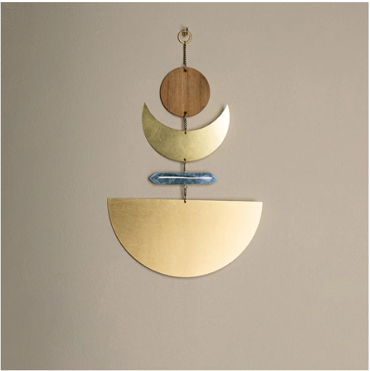 Wall Hanging - Moonrise / Labradorite / Wood