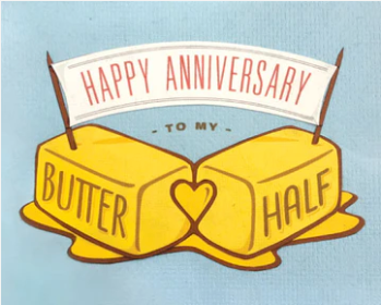 Butter Half Anniversary Card