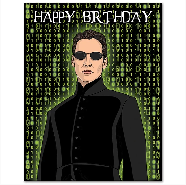 Matrix Happy Birthday Card