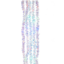 Load image into Gallery viewer, 100-Light Silver Iridescent Tinsel Cascade Multicolored Superbright Light Set
