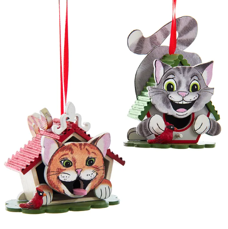 Cat Birdhouse Ornament