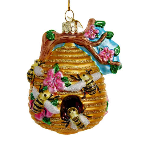 Noble Gems™ Beehive Glass Ornament