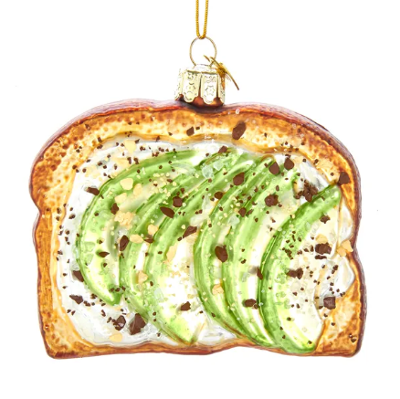 Noble Gems™ Glass Avocado Toast Ornament