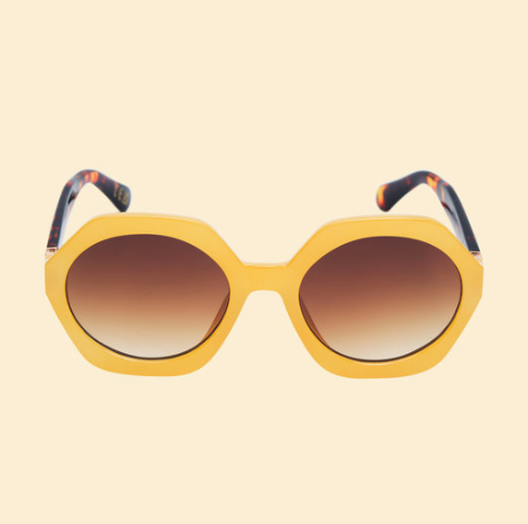 Luxe Georgie Sunglasses - Custard/Tortoiseshell