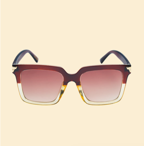 Luxe Fallon Sunglasses - Mahogany/Nude