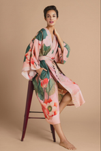 Load image into Gallery viewer, Kimono Gown Crane at Sunrise - Petal
