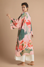 Load image into Gallery viewer, Kimono Gown Crane at Sunrise - Petal

