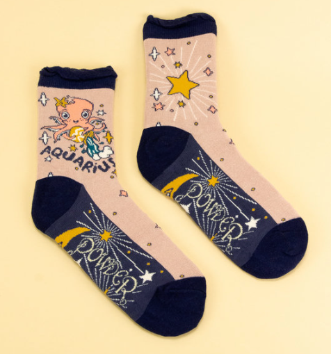 Aquarius Zodiac Ankle Socks