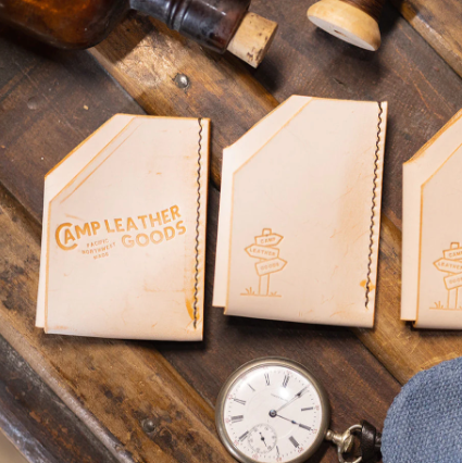 White Ghost Leather Minimalist Card Holder