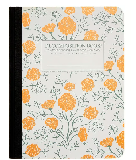 Decomposition Book - California Poppies Lined Pages