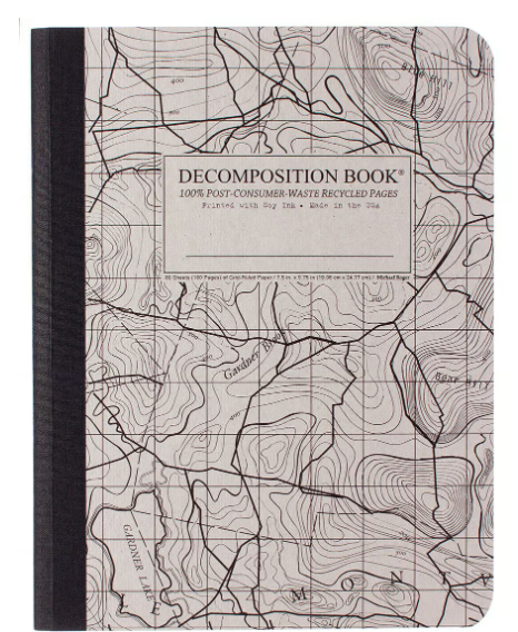 Decomposition Book - Topographical Map Grid Pages