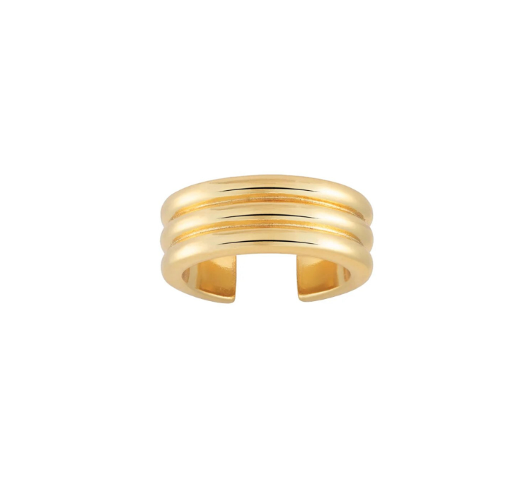 Gold Triple Stack Ear Cuff