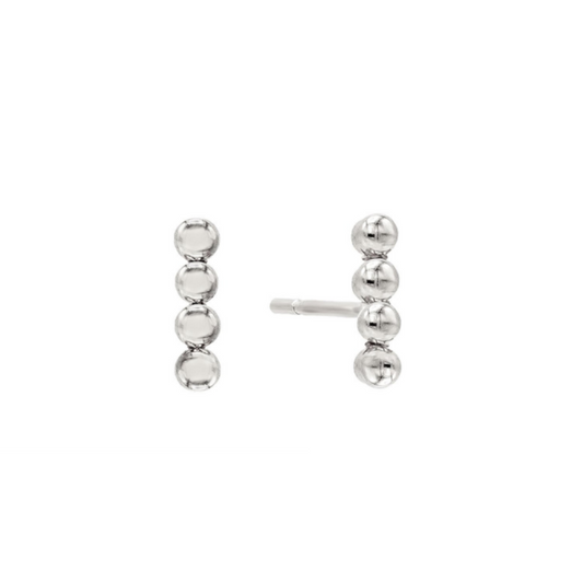 Silver Bubble Bar Studs