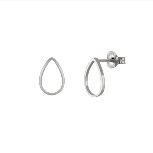 Silver Droplet Studs