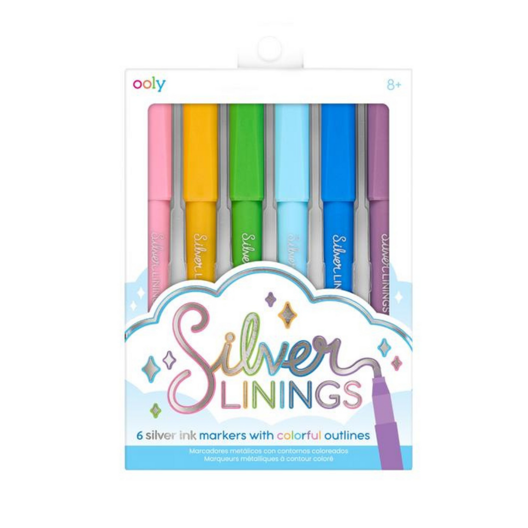 Silver Linings Outline Markers - Set/6